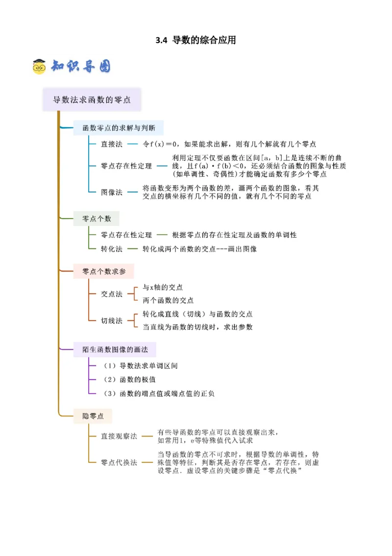 《3.4导数的综合应用（精讲）（教师版）_高考一二三轮复习_数学_2026年_2026年高考数学一轮复习一隅三反（新高考新题型）-G88_资料_2026版》第1页预览