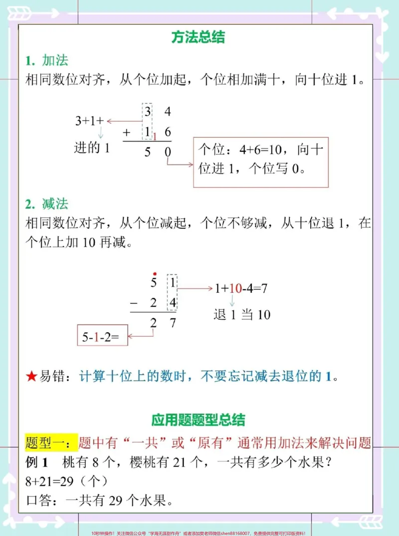 《二年级数学上册重难点题型总结。#一升二#数学#二年级上册数学#数学思维#易错题数学_最新小学1-9年级各科+幼升小+综合类学习资源汇总包_二年级一线老师整理版资源(全网独家)》第2页预览