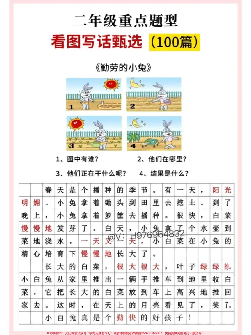 《二年级语文看图写话精选100篇。#二年级语文#必考考点#看图写话#看图写话范文#家长收藏孩子受益_最新小学1-9年级各科+幼升小+综合类学习资源汇总包》第2页预览