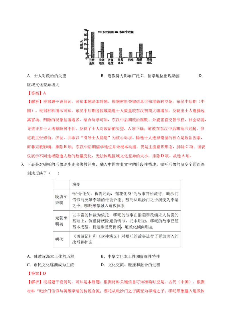 《历史一模保分卷（广东专用）（全解全析）_高考一二三轮复习_历史_2026年-历史高考专项复习_2026年高考第一二三次模拟考试历史-G181_高考历史第一次模拟卷23套_2026版》第2页预览