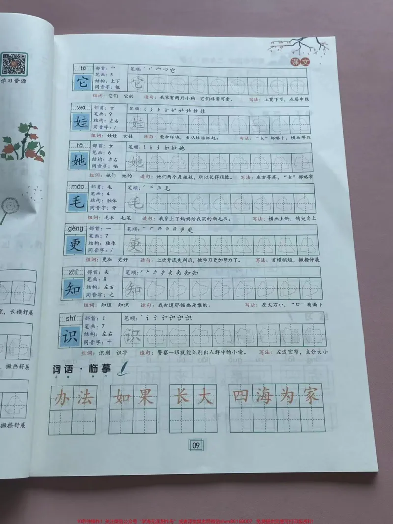 《二年级上册课文同步写好中国字。二年级上册课文同步写好中国字,如图所示一课一练#一升二#暑假作业#同步生字#规范字书写#练字》第4页预览