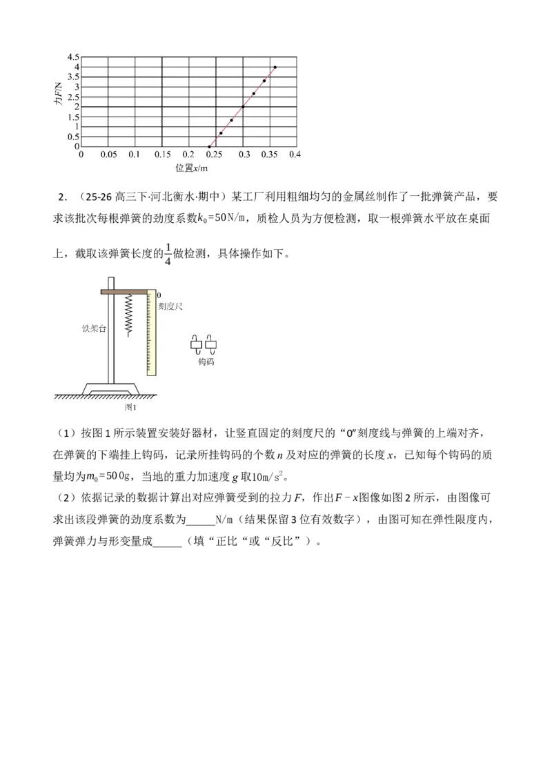 《专题08实验：探究弹簧弹力与形变量的关系（学生版）_高考一二三轮复习_物理_2027年高考物理一轮更新中_82027届高考物理一轮复习题型精讲及课时精练》第4页预览
