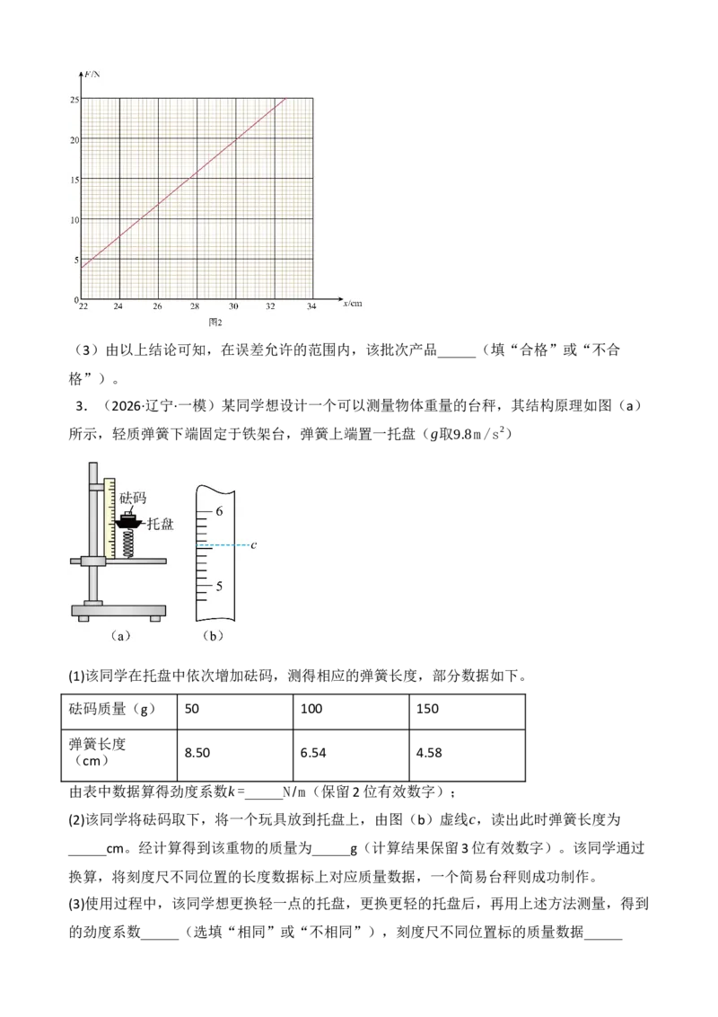 《专题08实验：探究弹簧弹力与形变量的关系（学生版）_高考一二三轮复习_物理_2027年高考物理一轮更新中_82027届高考物理一轮复习题型精讲及课时精练》第5页预览