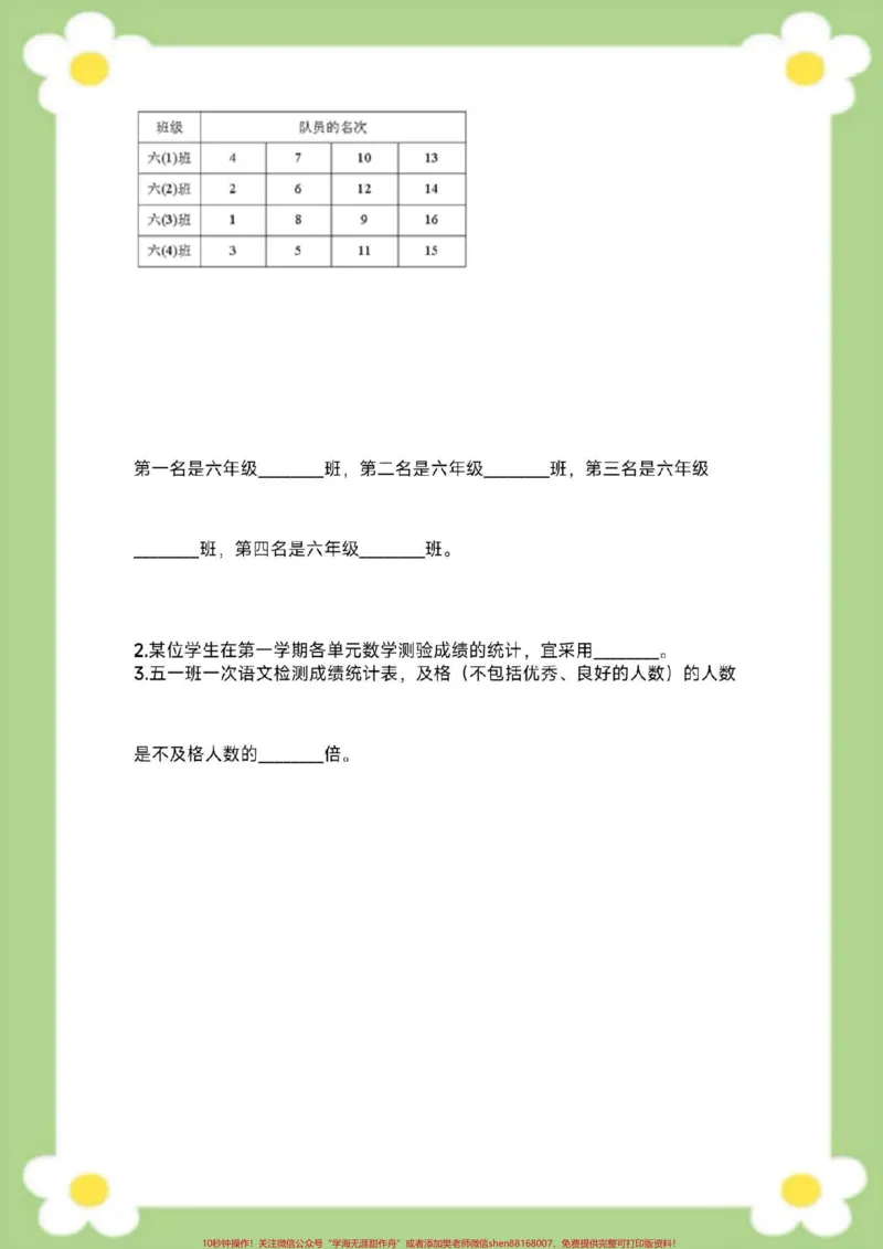 《二年级下册数学第一单元测试。必考题易错题#一年级数学#必考考点单元测试#必考考点#学习#开学季_最新小学1-9年级各科+幼升小+综合类学习资源汇总包》第6页预览