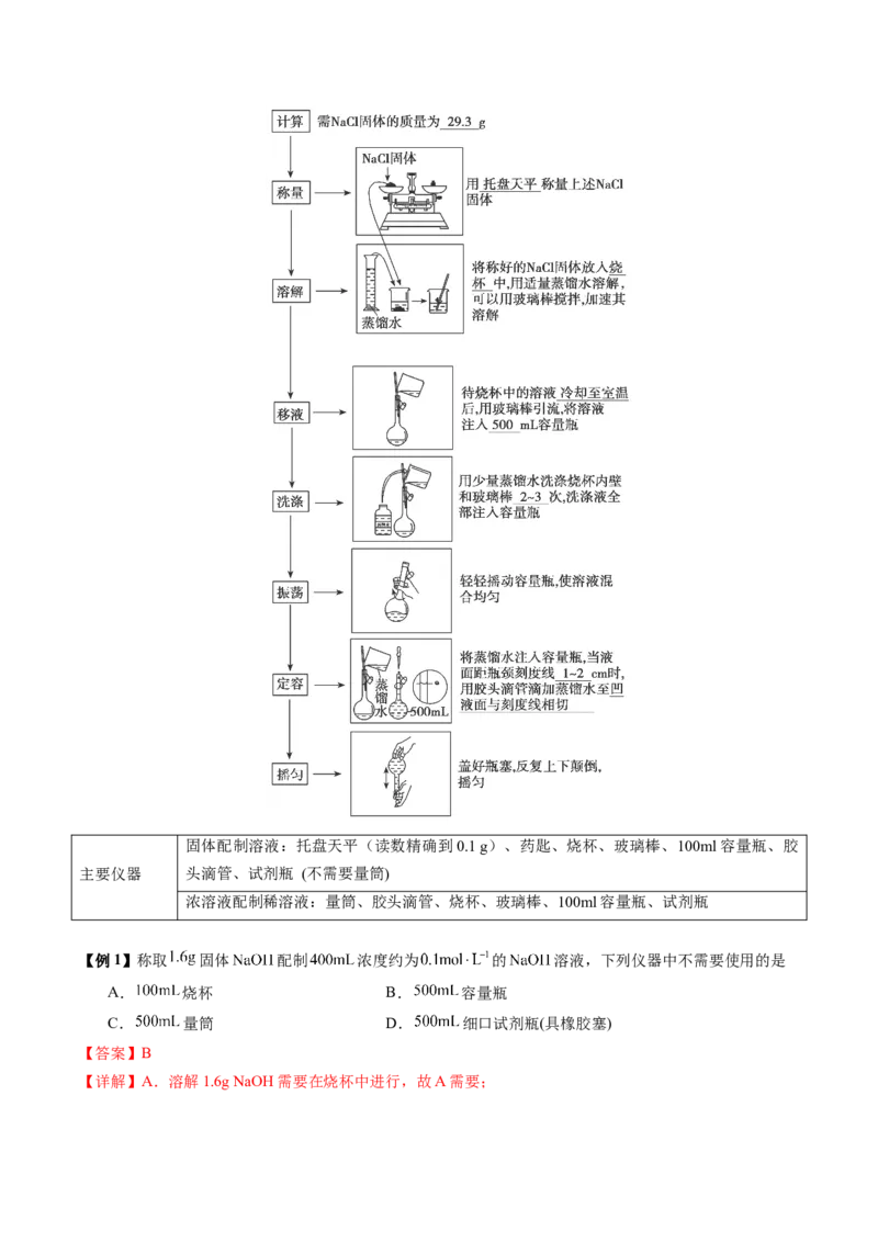 《第08讲物质的量浓度及其溶液的配制（讲义+练习、教师版）-（新教材新高考）_高考一二三轮复习_化学_2026年高考化学一轮_2026年高考化学精讲精练复习讲义（新教材新高考）-G353_资料》第8页预览