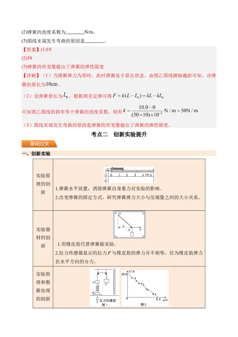 《第12讲实验2探究弹簧弹力与形变量的关系-（讲义）（教师版）_高考一二三轮复习_物理_2026年_2026年高考物理一轮复习精讲精练-G367(1)_资料》第8页预览