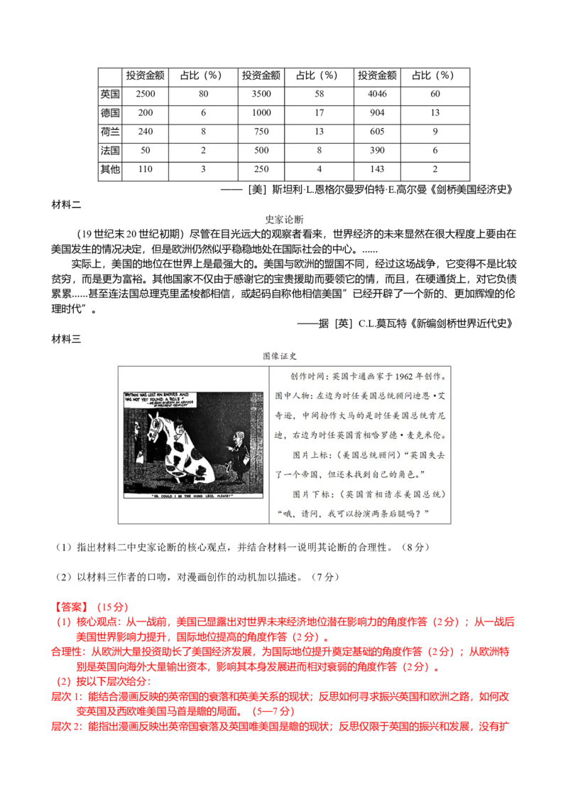 《专题20世界现代史非选择题汇编（教师版）_高考一二三轮复习_历史_2026年-历史高考专项复习_2025年高考历史三模试题分类汇编（新高考通用）_2024版》第4页预览