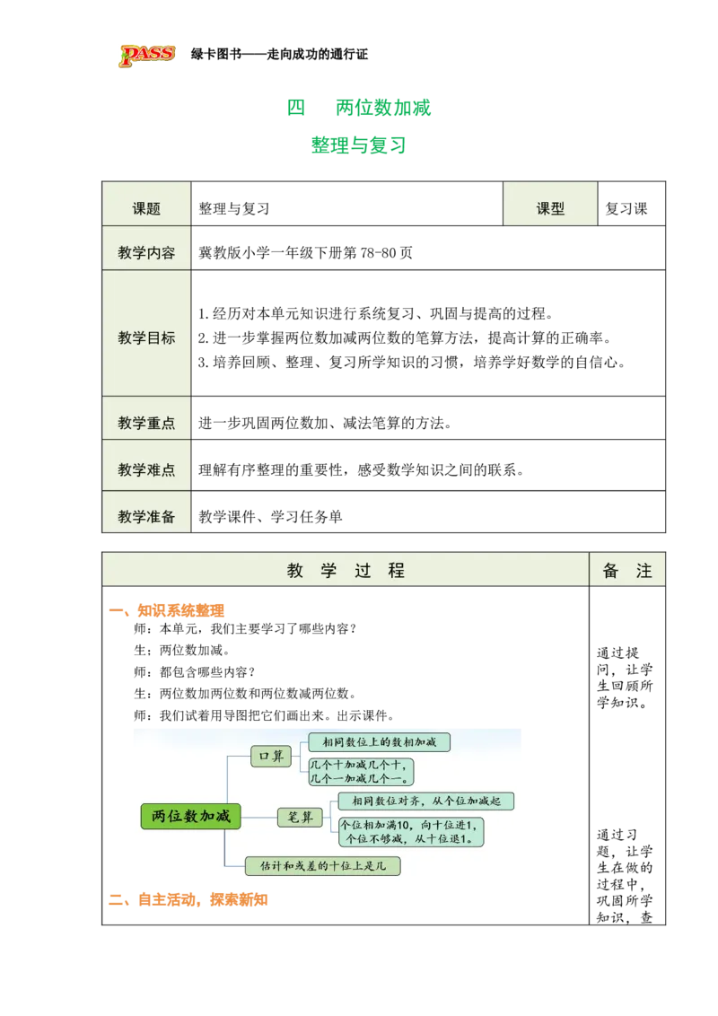 《整理与复习_26春小学语数英道科各版本《课件+教案》_26春各版本数学《课件+教案》1-6年级下册_26春冀教版数学《课件+教案》1-6年级下册_26春冀教版数学一年级下册教案课件》第1页预览