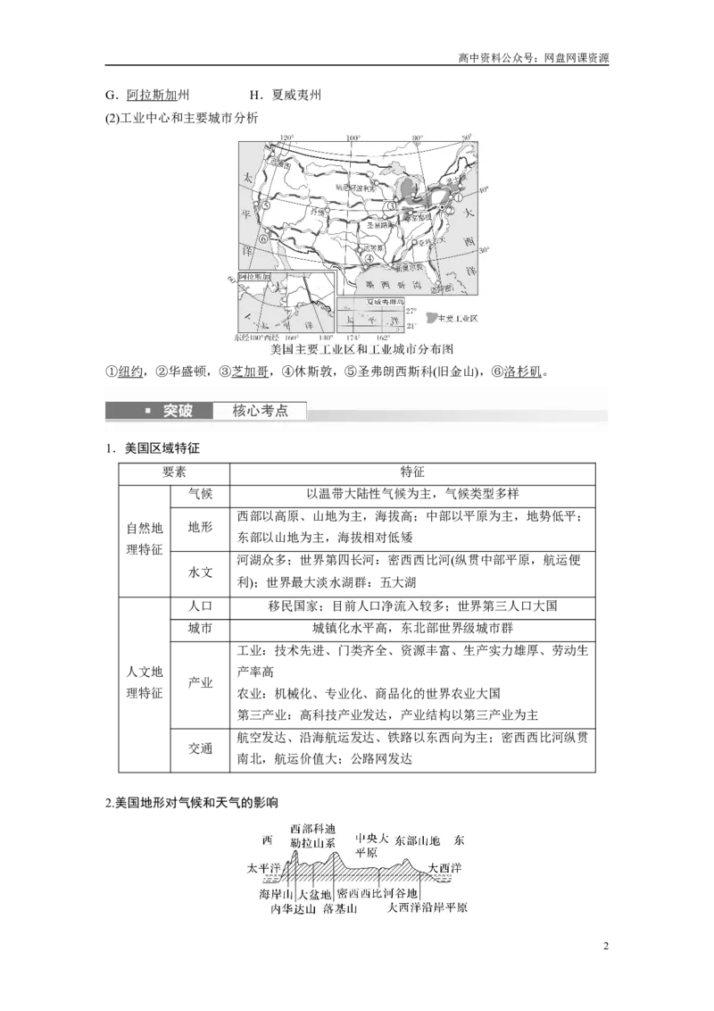 《2024年高考地理一轮复习（新人教版）第5部分　第1章　第2讲　课时83　美国　巴西_初高中资料库_高中资料库（转存避免链接过期失效）_高中地理》第2页预览