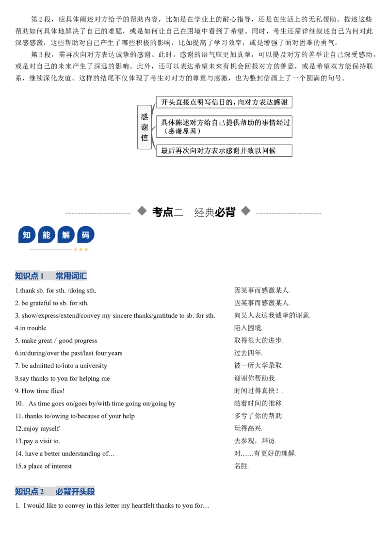《第09讲感谢信（复习讲义）（全国通用）（教师版）_高考一二三轮复习_英语_2026年_2026年高考英语一轮复习讲义+练习+课件（新教材新高考）-G55_2026版_第四部分写作》第4页预览