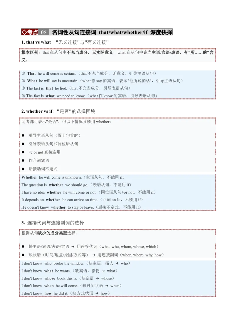 《专题20三大从句与特殊句式——连接词逻辑与高分句式升级（培优讲义）（全国通用）(学生版)_高考一二三轮复习_英语_2026年-英语高考二轮复习_2026版》第6页预览