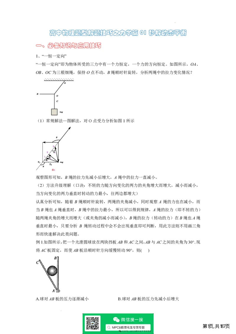 《独家精编高考物理2026年高考物理解题技巧----力学、电磁学篇精讲讲义(189页)(完整版)(公众号MPCB数理化生专项专题钜献)_2026版高中《二三轮复习+冲刺复习》_782》第3页预览