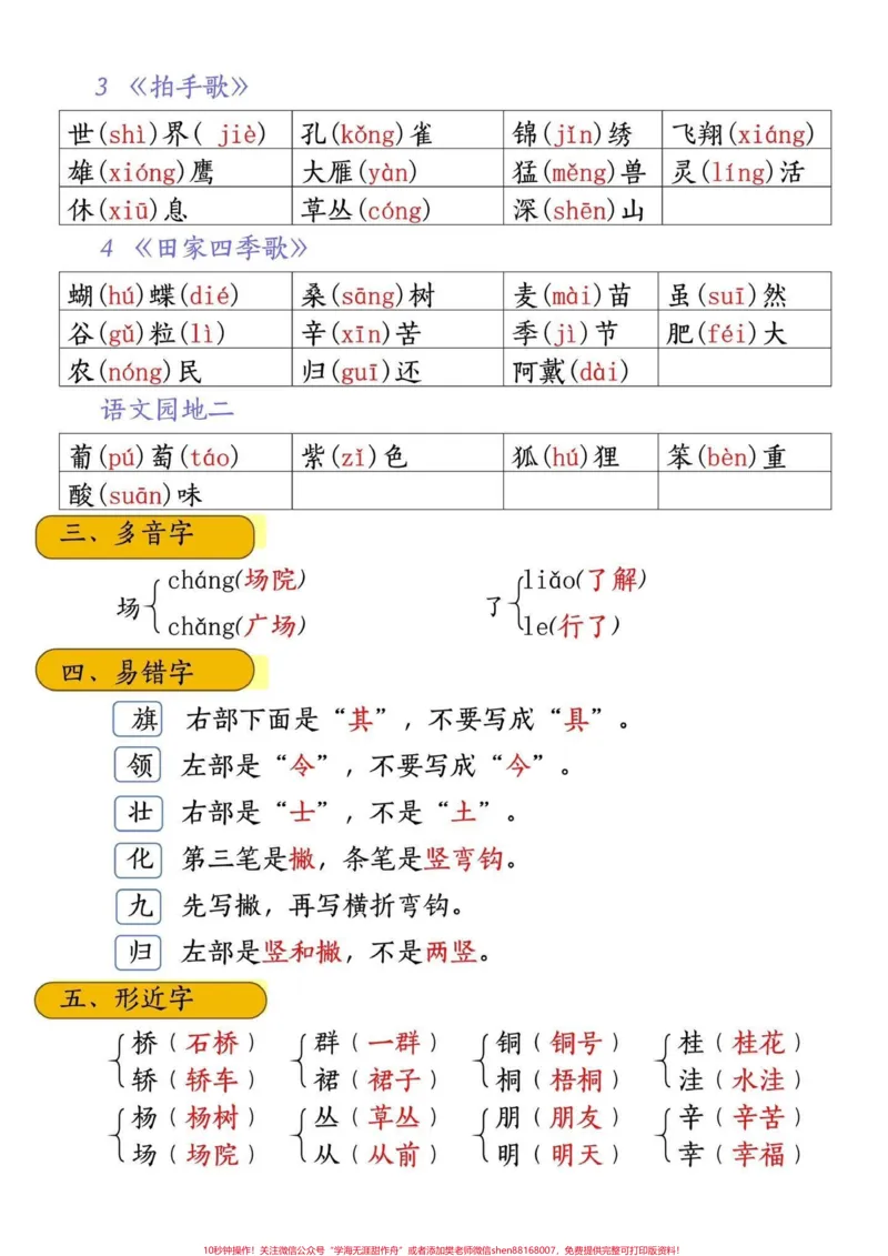 《二年级语文上册第二单元重点知识总结‼️。#二年级上册语文#二年级#图文种草机#二年级语文上册#二年级语文上册知识归纳@DOU+小助手_二年级一线老师整理版资源(全网独家)》第2页预览