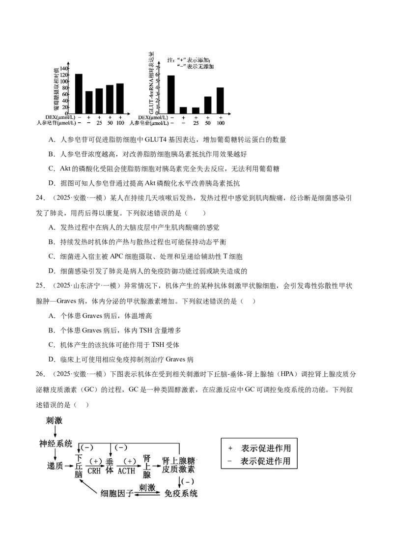 《专题09体液调节（学生版）_高考一二三轮复习_生物_2026年-生物高考专项复习_2025年高考生物一模试题分类汇编（新高考通用）》第7页预览