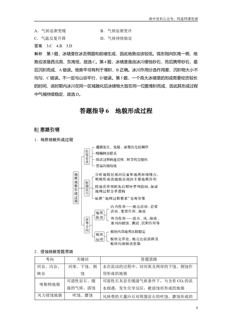 《2024年高考地理一轮复习（新人教版）第1部分　第5章　第4讲　课时34　海岸地貌与冰川地貌_初高中资料库_高中资料库（转存避免链接过期失效）_高中地理》第8页预览