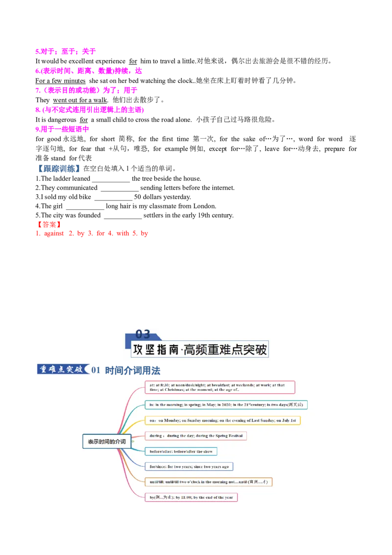 《专题25介词（知识清单）（教师版）_高考一二三轮复习_英语_2026年_2026年高考英语一轮复习知识清单（全国通用）-G56_2026版》第6页预览