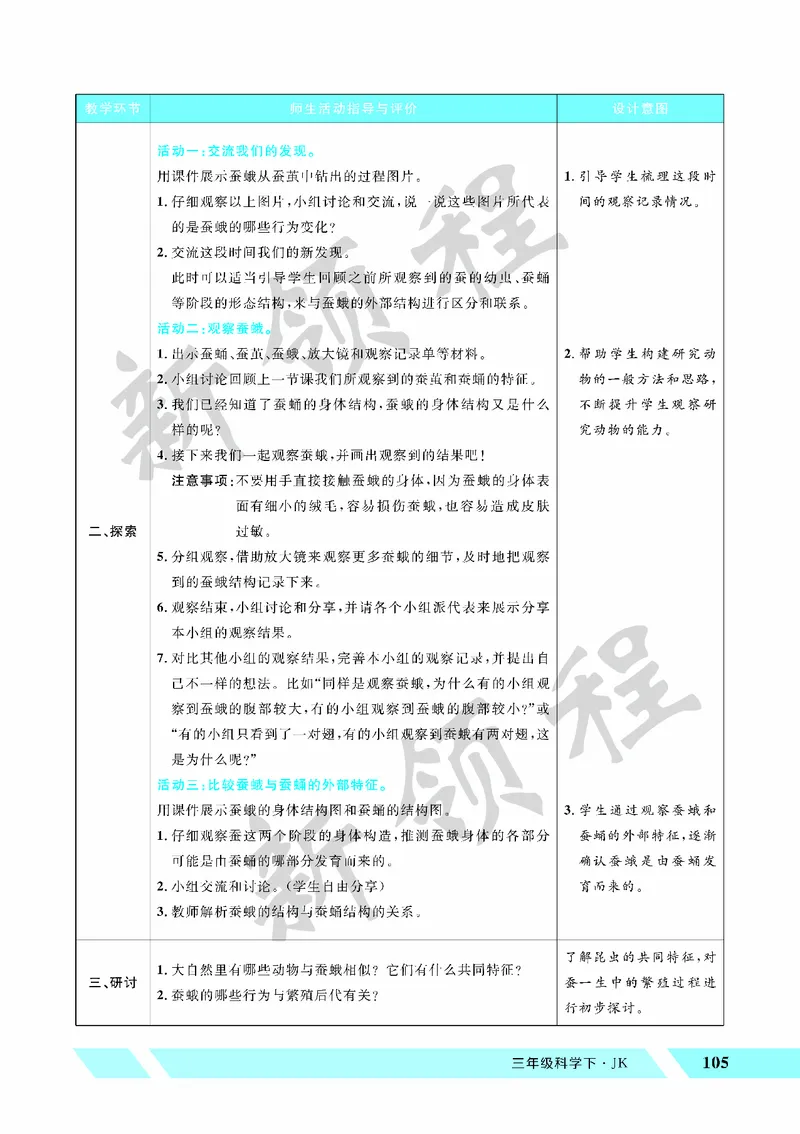 《教案—第5课时茧中钻出了蚕蛾_26春小学语数英道科各版本《课件+教案》_26春教科版科学《课件+教案》1-6年级下册_四下_教学课件—第二单元动物的一生_教学课件—第二单元动物的一生》第2页预览