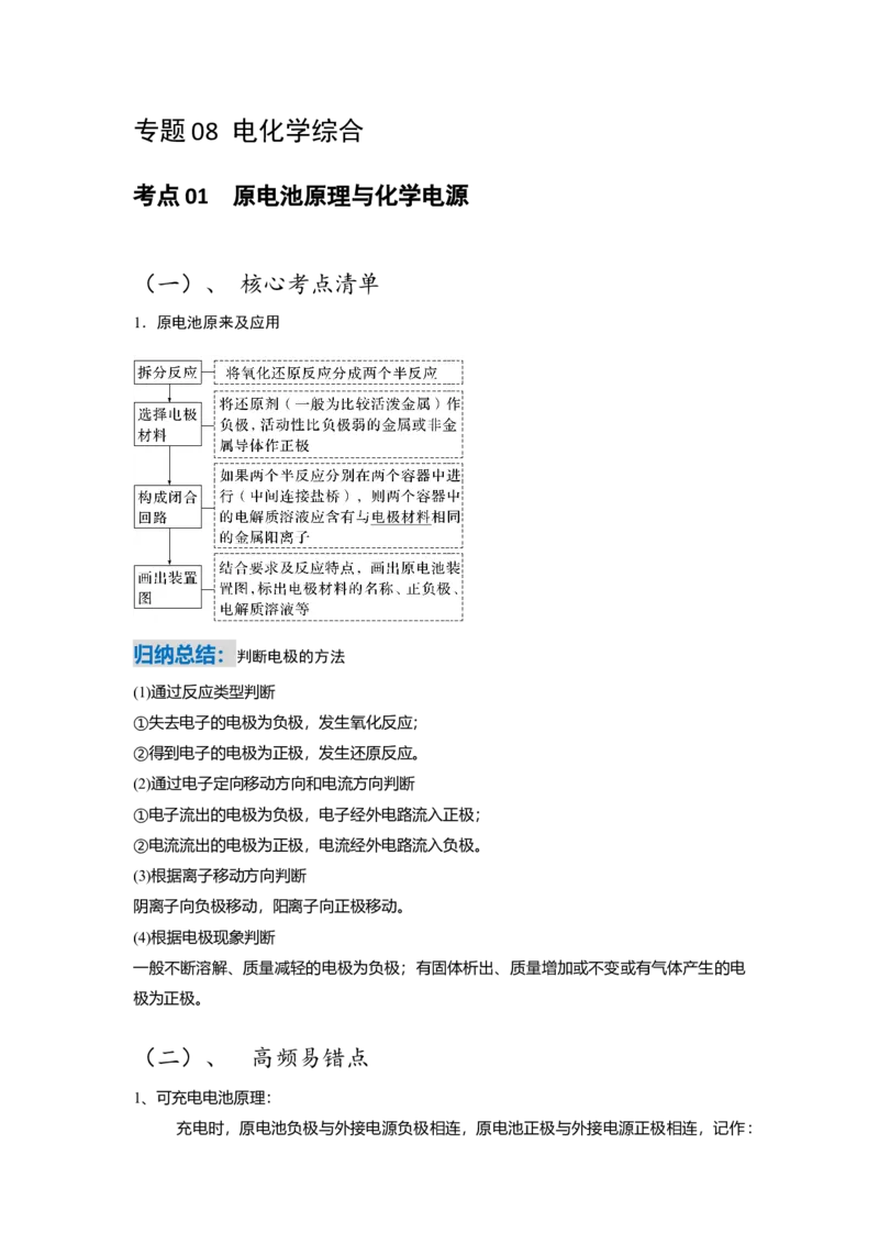 《专题08电化学综合_高考一二三轮复习_化学_2026年-化学高考二轮复习_62026届高考化学二轮复习专题专项训练》第1页预览