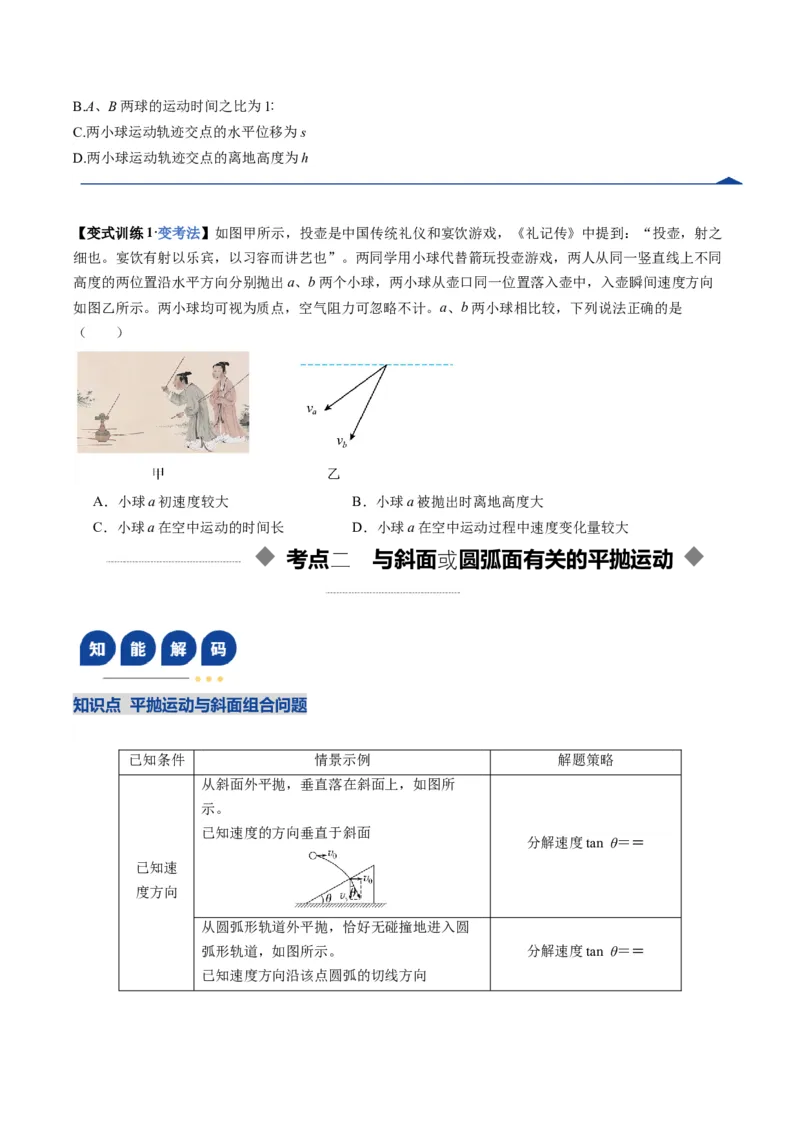 《第14讲抛体运动(复习讲义)(湖南专用)(学生版)_高考一二三轮复习_物理_2026年_2026年高考物理一轮课件+讲义+练习(湖南专用)-G331(1)》第8页预览