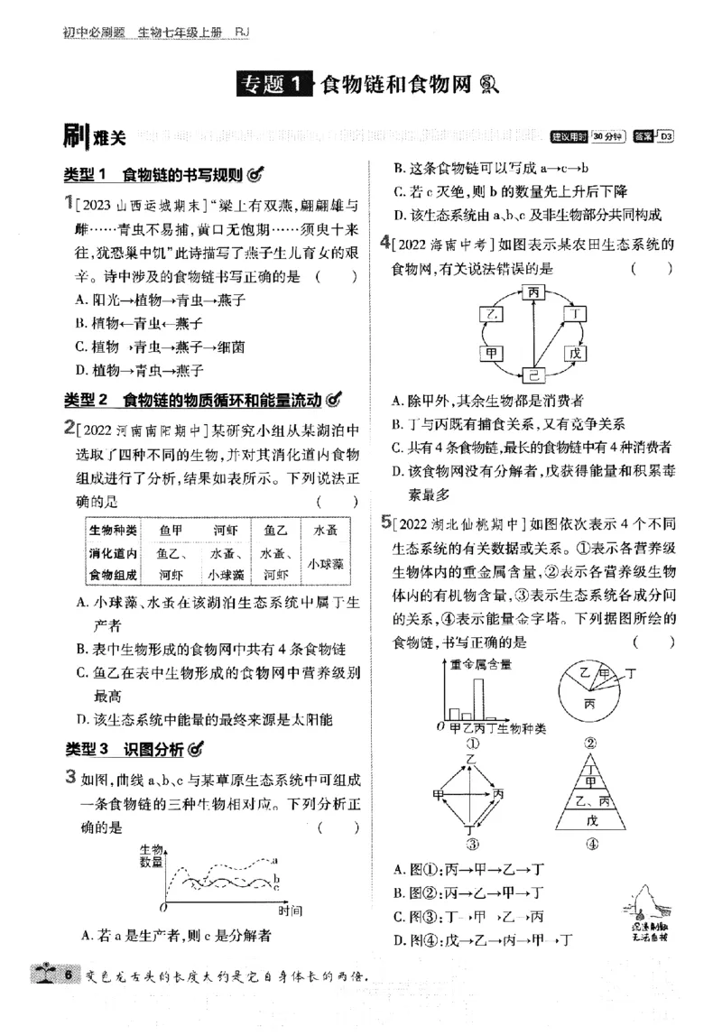 《2024版初中必刷题-七上生物人教版_初中全科知识点总结和试卷_赠送习题试卷_初中3年学习辅助资料_2、2025初中必刷题合集_初中必刷题23+24+25上册_24初中必刷题上册+下册全_2024版》第9页预览