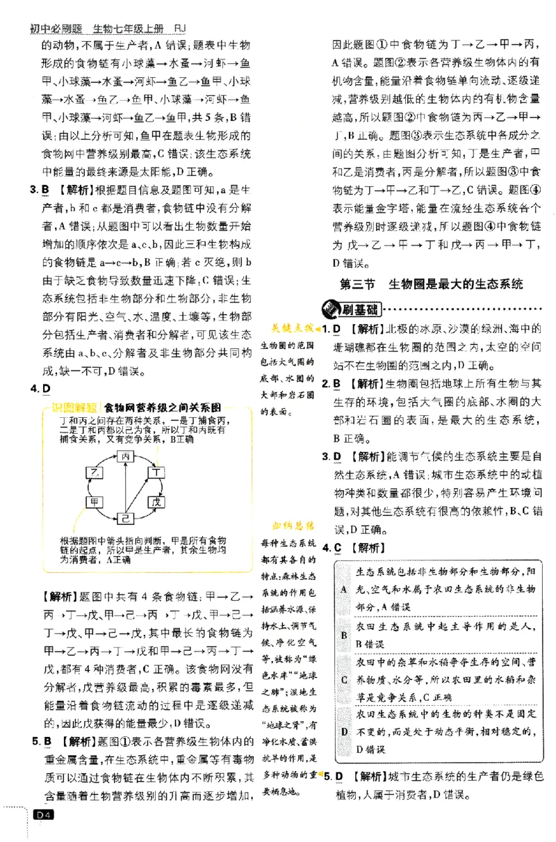 《2024版初中必刷题-七上生物人教版答案解析_初中全科知识点总结和试卷_赠送习题试卷_初中3年学习辅助资料_2、2025初中必刷题合集_初中必刷题23+24+25上册_24初中必刷题上册+下册全_2024版》第4页预览