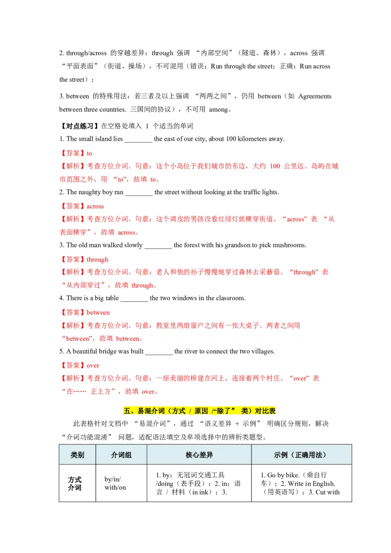《第16讲介词（教师版）_高考一二三轮复习_英语_2026年-英语高考专项复习_292026届高考英语核心语法重难点专项突破（全国通用）》第9页预览
