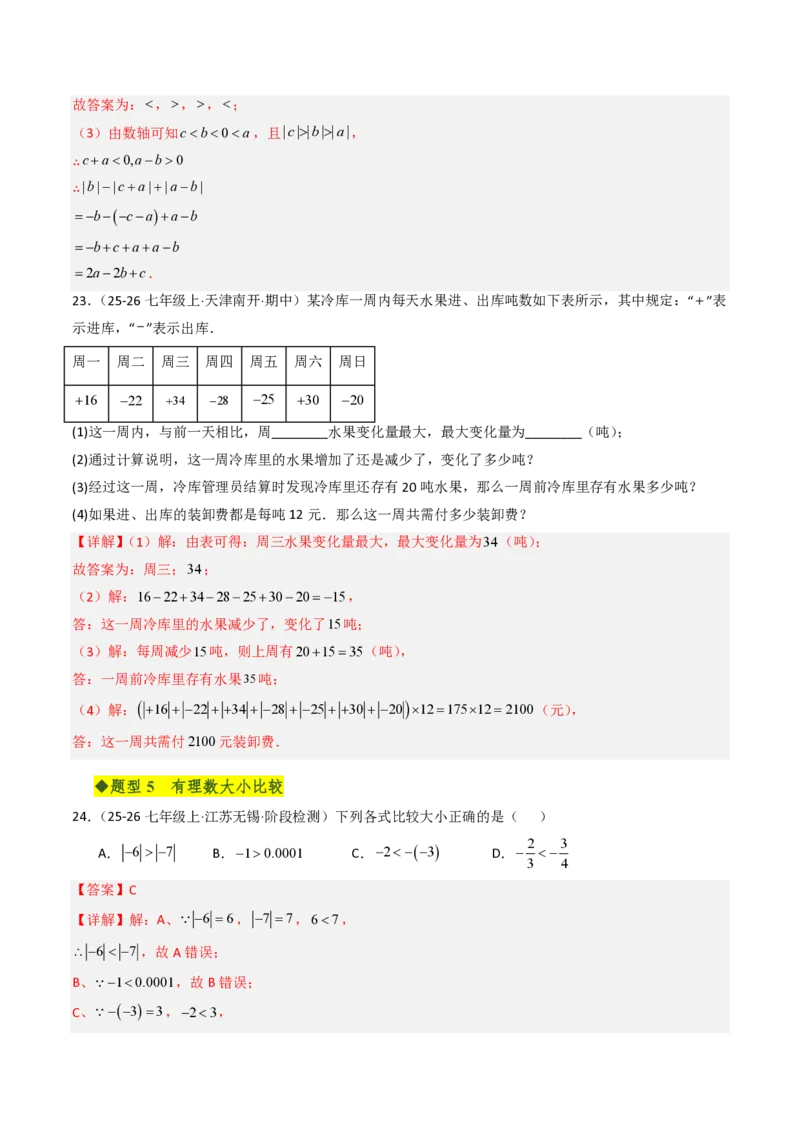 《第一章有理数全章高频重点题型突破（五大高频+二大重难题型，专项训练）（解析版）_2026秋初中教辅合集_2027学科网&_2026秋《同步备课系列》7上数学_第一章有理数_单元复习》第9页预览