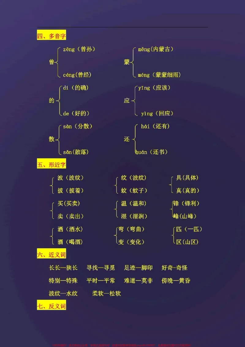《二年级语文下册，各单元知识汇总。#图文来了#萌知计划#二年级语文下册_最新小学1-9年级各科+幼升小+综合类学习资源汇总包_二年级一线老师整理版资源（全网独家）》第5页预览