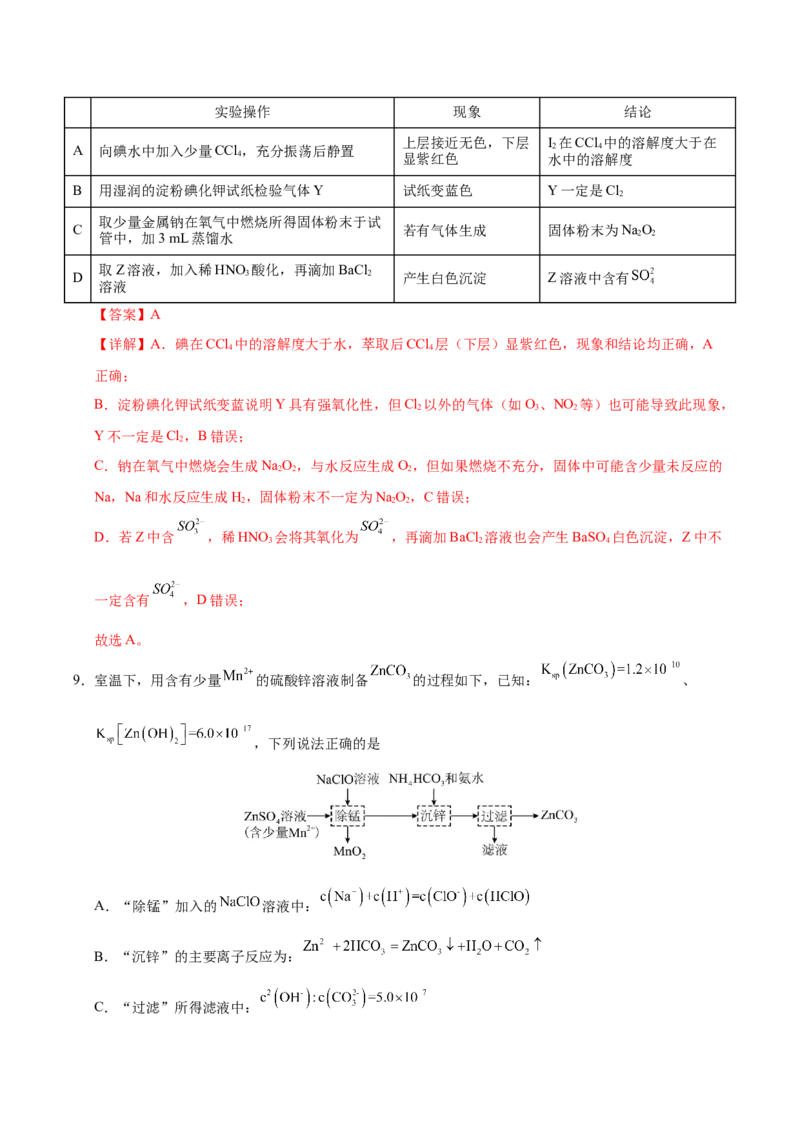 《化学一模突破卷（天津专用）（全解全析）_高考一二三轮复习_化学_2026年-化学高考专项复习_2026年高考第一二三次模拟考试化学-G181_高考化学第一次模拟卷23套_2026版》第6页预览