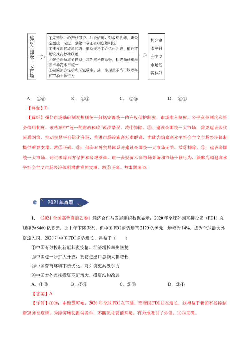 《专题04发展社会主义市场经济-十年（2013-2022）高考政治真题分项汇编（全国通用）（解析版）_初高中资料库_高中资料库（转存避免链接过期失效）_高中政治》第4页预览
