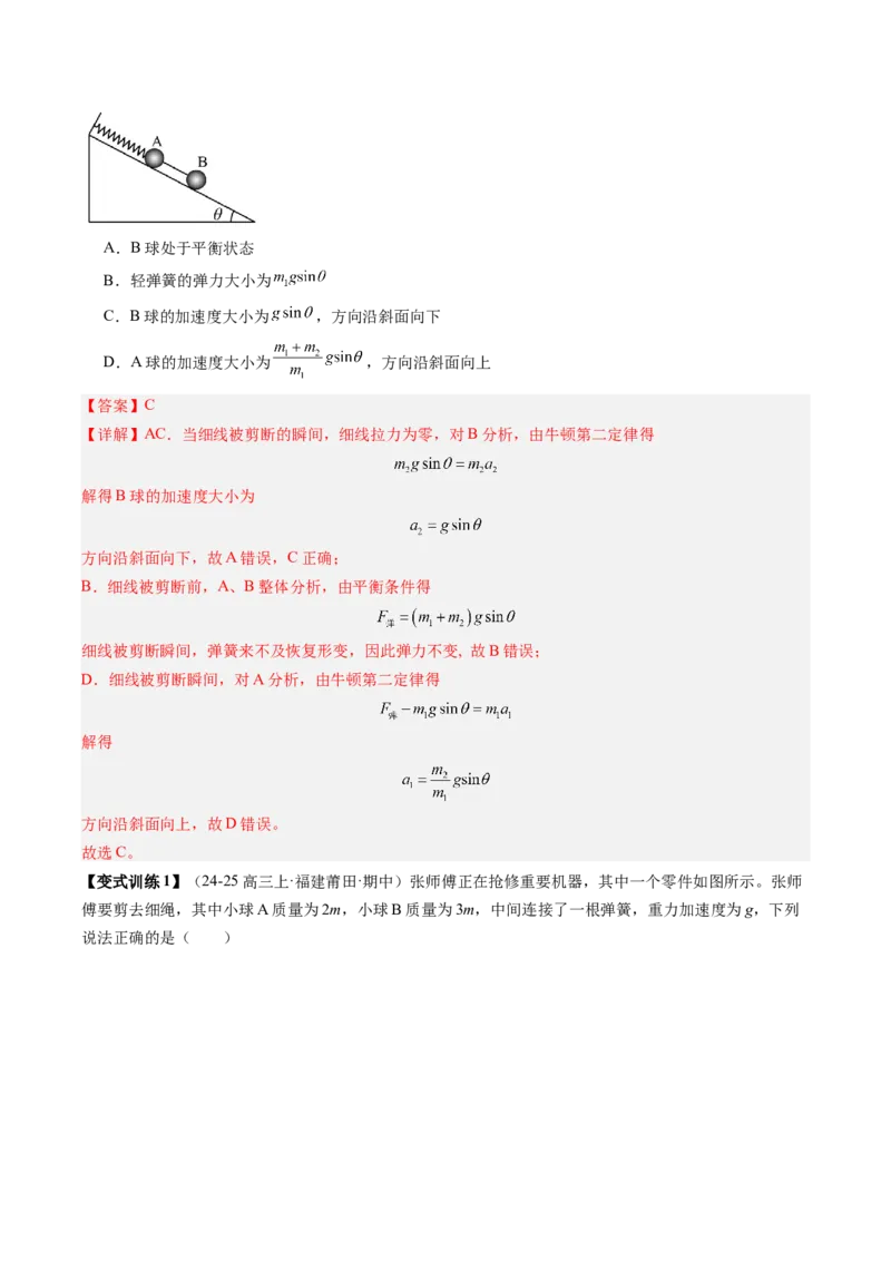 《第09讲牛顿运动定律的理解及基本应用（复习讲义）（福建专用）（教师版）_高考一二三轮复习_物理_2026年_2026年高考物理一轮课件+讲义+练习（福建专用）-G328(1)》第10页预览