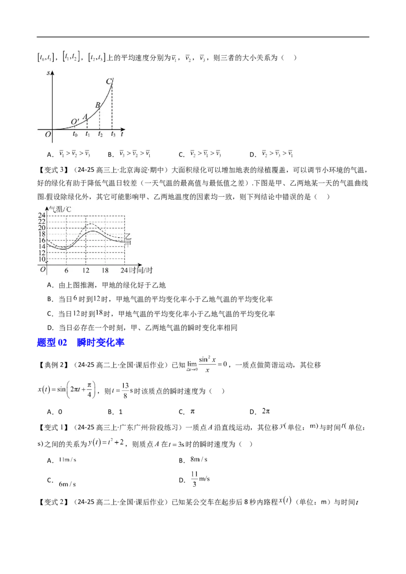 《第01讲导数的概念及几何意义（原题版）_2027高中必刷题_必刷题2027_2027高一高二必刷题_数学_YZ-133-高中数学同步精讲B版高一二三基础+培优讲义+专题练习word版电子_试看》第4页预览