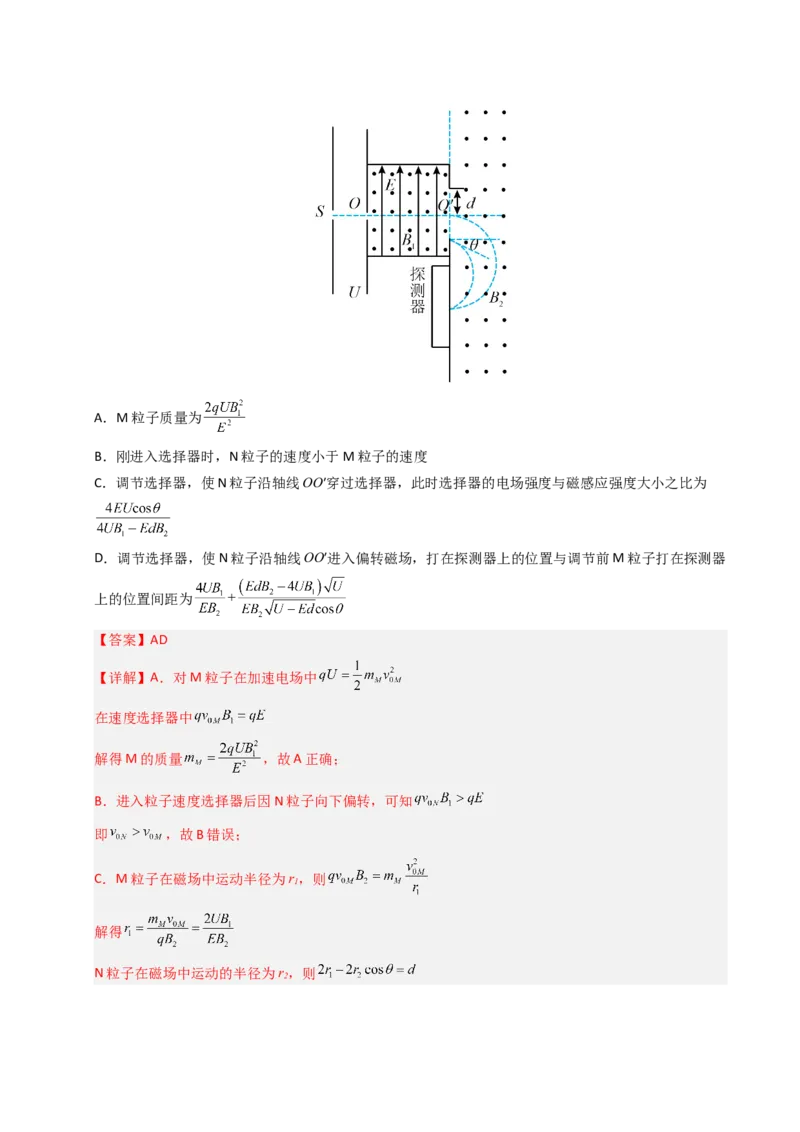 《专题21带电粒子在复合场中标的运动（全国通用）（教师版）_高考一二三轮复习_物理_2026年-物理高考专项复习_十年（2016-2025）高考物理真题分类汇编（全国通用）-G15》第4页预览