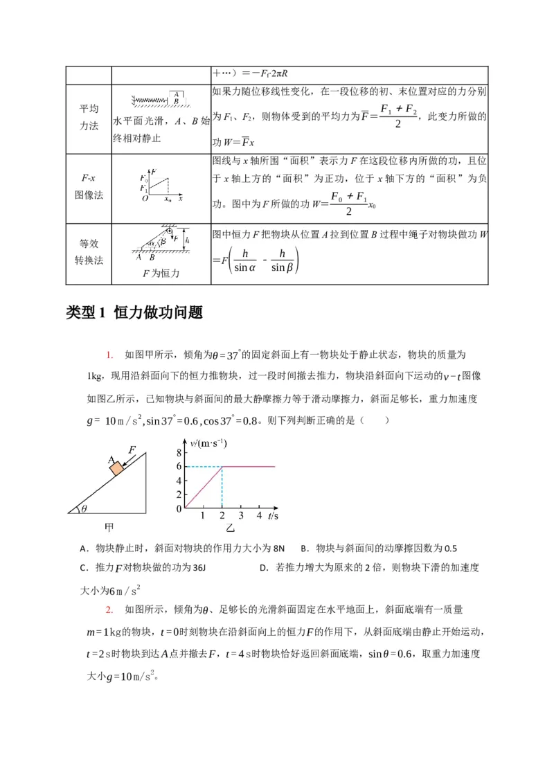 《专题09功和功率机车启动（学生版）_高考一二三轮复习_物理_2026年-物理高考专项复习_2026年高考物理热点知识讲练与题型归纳（全国通用）-G425_资料》第2页预览