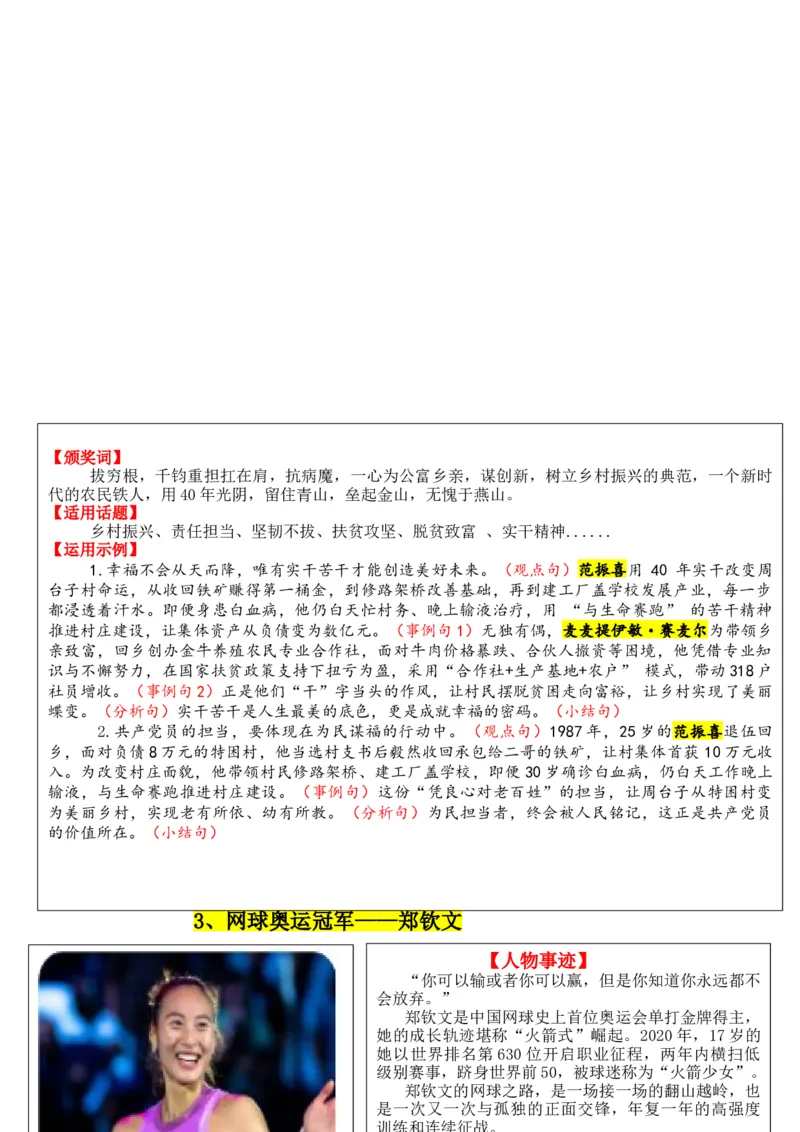 《专题032024感动中国（十大人物）素材积累与运用_高考一二三轮复习_语文_2026年-语文专项复习_2026年高考语文议论文写作秘籍-G391_资料》第3页预览