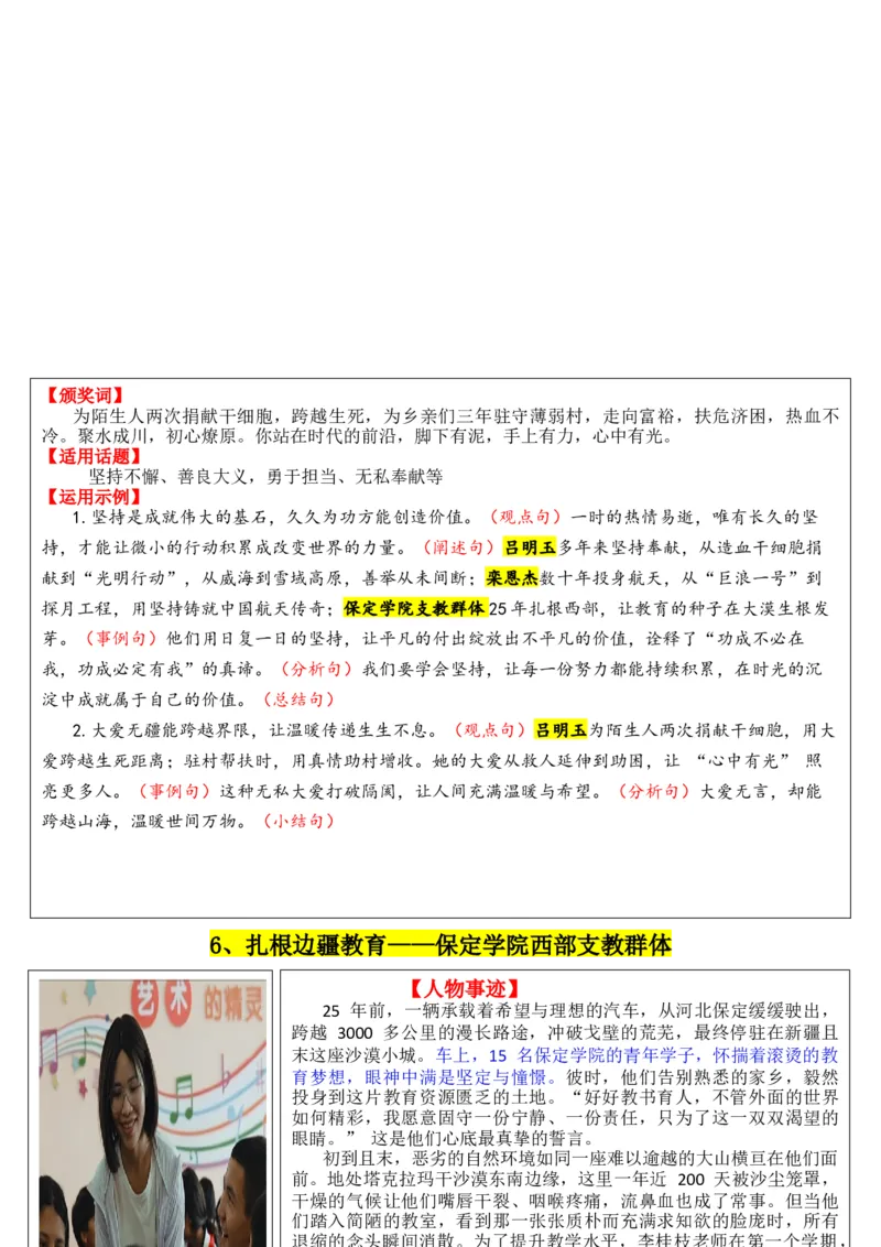 《专题032024感动中国（十大人物）素材积累与运用_高考一二三轮复习_语文_2026年-语文专项复习_2026年高考语文议论文写作秘籍-G391_资料》第6页预览