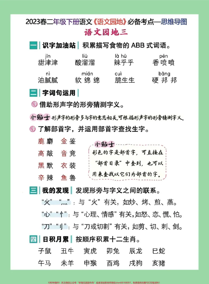 《#家长收藏孩子受益#二年级语文#必考考点家长为孩子保存保存学习》第4页预览