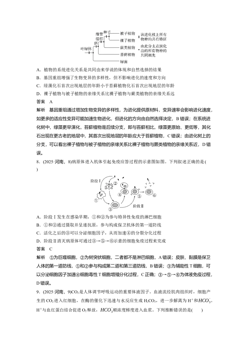 《生物2025年高考真题——河南卷（精校版）(1)_2026版高中《二三轮复习+冲刺复习》_2021-2025生物高考题_2025生物高考题_教师》第3页预览