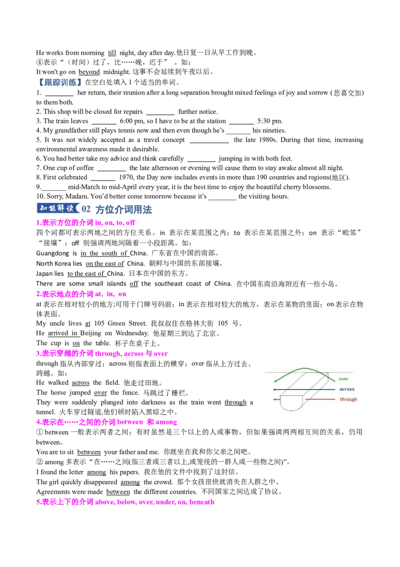 《专题25介词（知识清单）（学生版）_高考一二三轮复习_英语_2026年_2026年高考英语一轮复习知识清单（全国通用）-G56_2026版》第8页预览