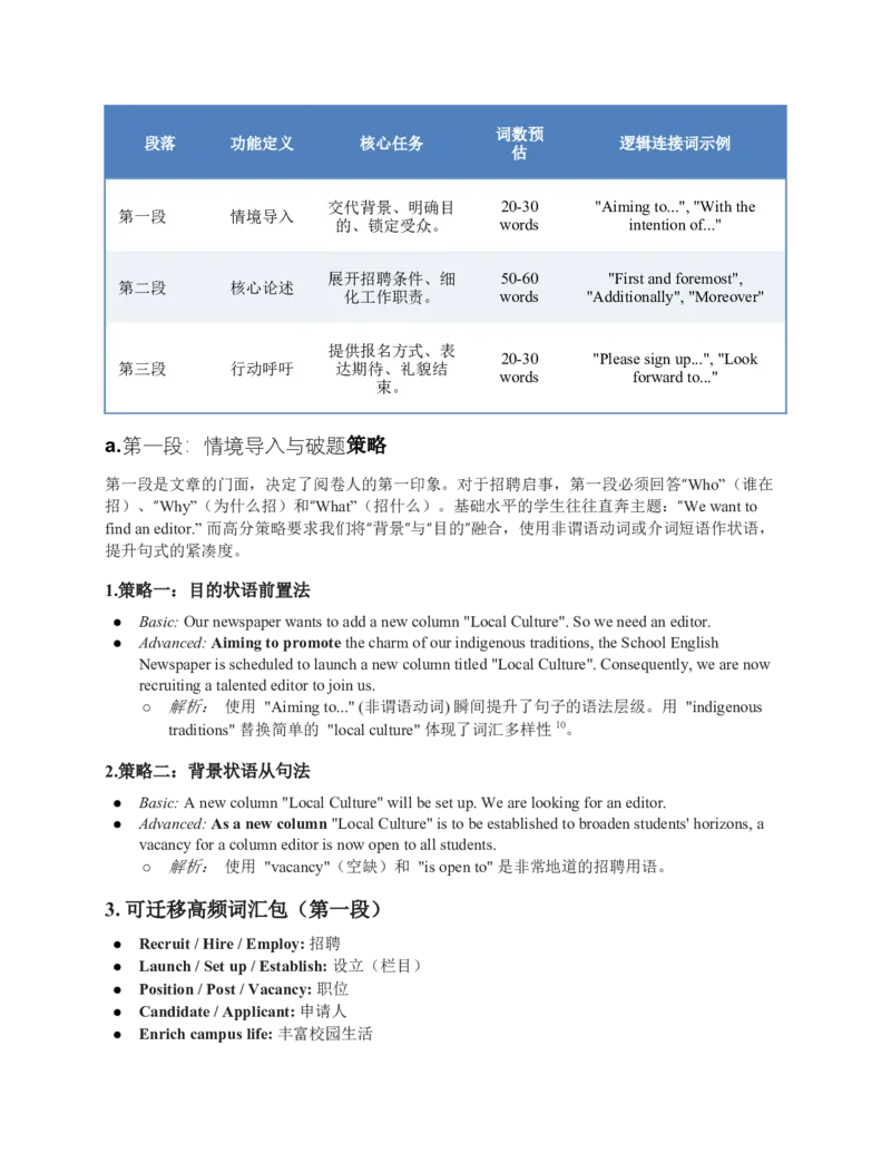 《四川成都市高中毕业班第一次诊断性检测应用文写作解析讲义_高考一二三轮复习_英语_2026年-英语高考专项复习_362026年高考英语全国各地模拟题写作解析讲义》第2页预览