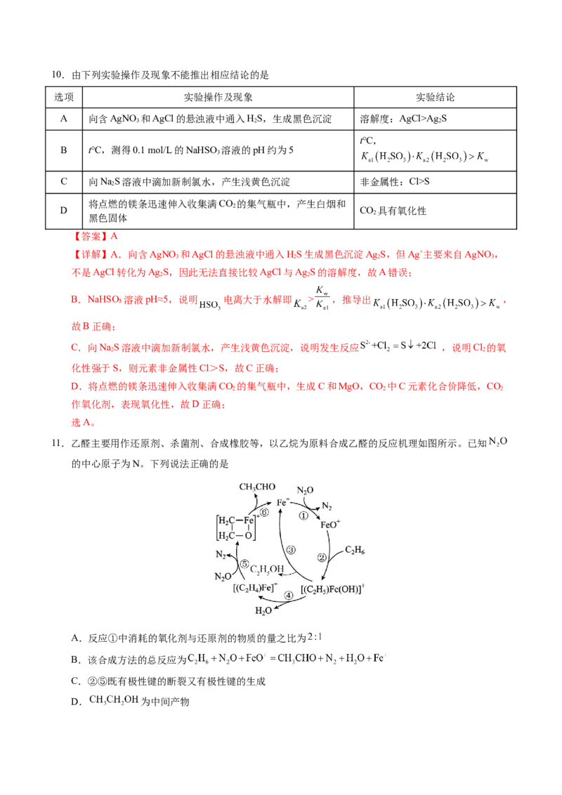 《化学一模保分卷（四川专用）（全解全析）_高考一二三轮复习_化学_2026年-化学高考专项复习_2026年高考第一二三次模拟考试化学-G181_高考化学第一次模拟卷23套_2026版》第6页预览