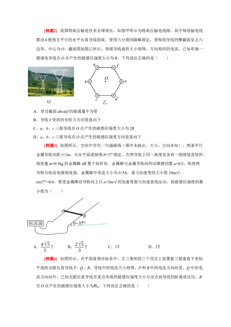 《第21讲磁场的描述磁场对电流的作用（学生版）_高考一二三轮复习_物理_2026年_2026年高考物理一轮复习考点精讲精练（全国通用）-G346(1)_资料_2026版》第4页预览