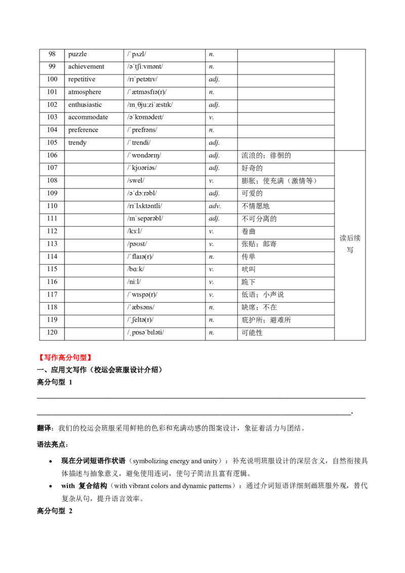 《28.（2025年高考英语最后30天词汇和句型背诵）2025届广东省高三下学期一模英语试题词汇筛选+写作句型默写版_高考一二三轮复习_英语_2026年-英语高考专项复习》第4页预览