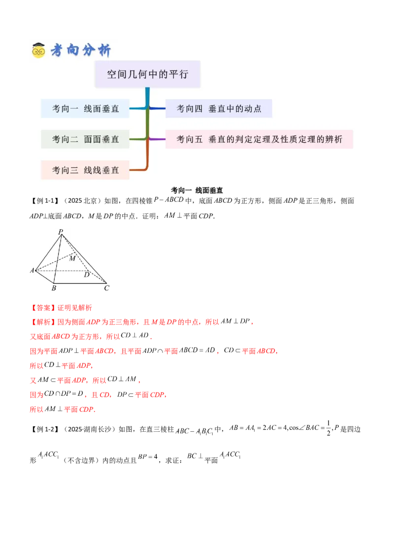 《6.3空间几何中的垂直（精讲）（教师版）_高考一二三轮复习_数学_2026年_2026年高考数学一轮复习一隅三反（新高考新题型）-G88_资料_2026版》第2页预览