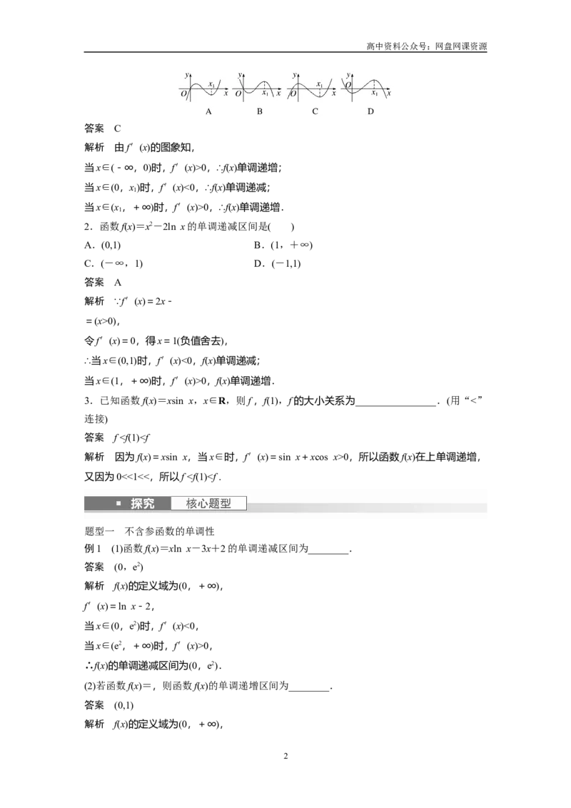 《2024年高考数学一轮复习（新高考版）第3章　§3.2　导数与函数的单调性_初高中资料库_高中资料库（转存避免链接过期失效）_高中数学》第2页预览