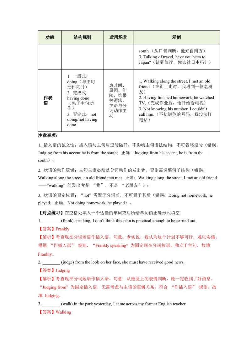 《第11讲现在分词（教师版）_高考一二三轮复习_英语_2026年-英语高考专项复习_292026届高考英语核心语法重难点专项突破（全国通用）》第7页预览