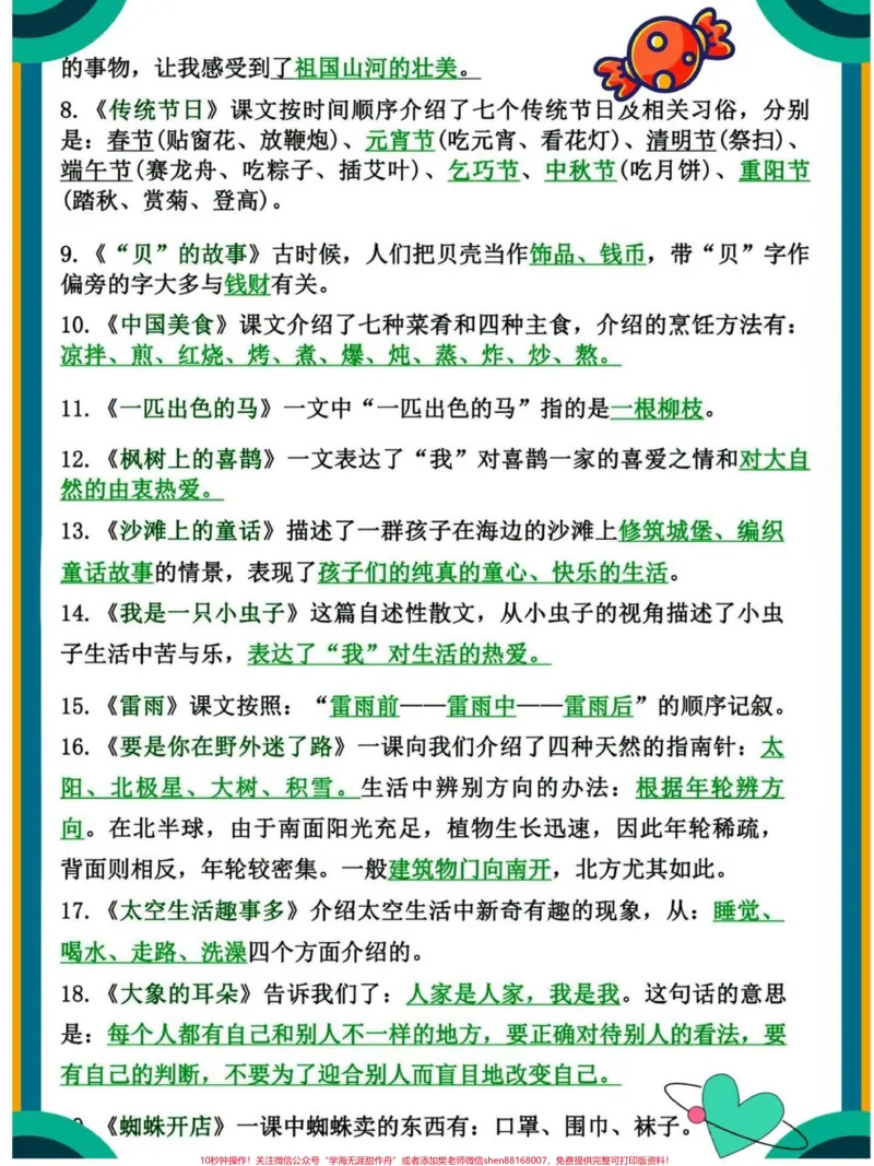 《二年级下册语文必背知识点归纳总结大全#教育#小学语文#学习#二年级#每天学习一点点_最新小学1-9年级各科+幼升小+综合类学习资源汇总包_二年级一线老师整理版资源(全网独家)》第3页预览