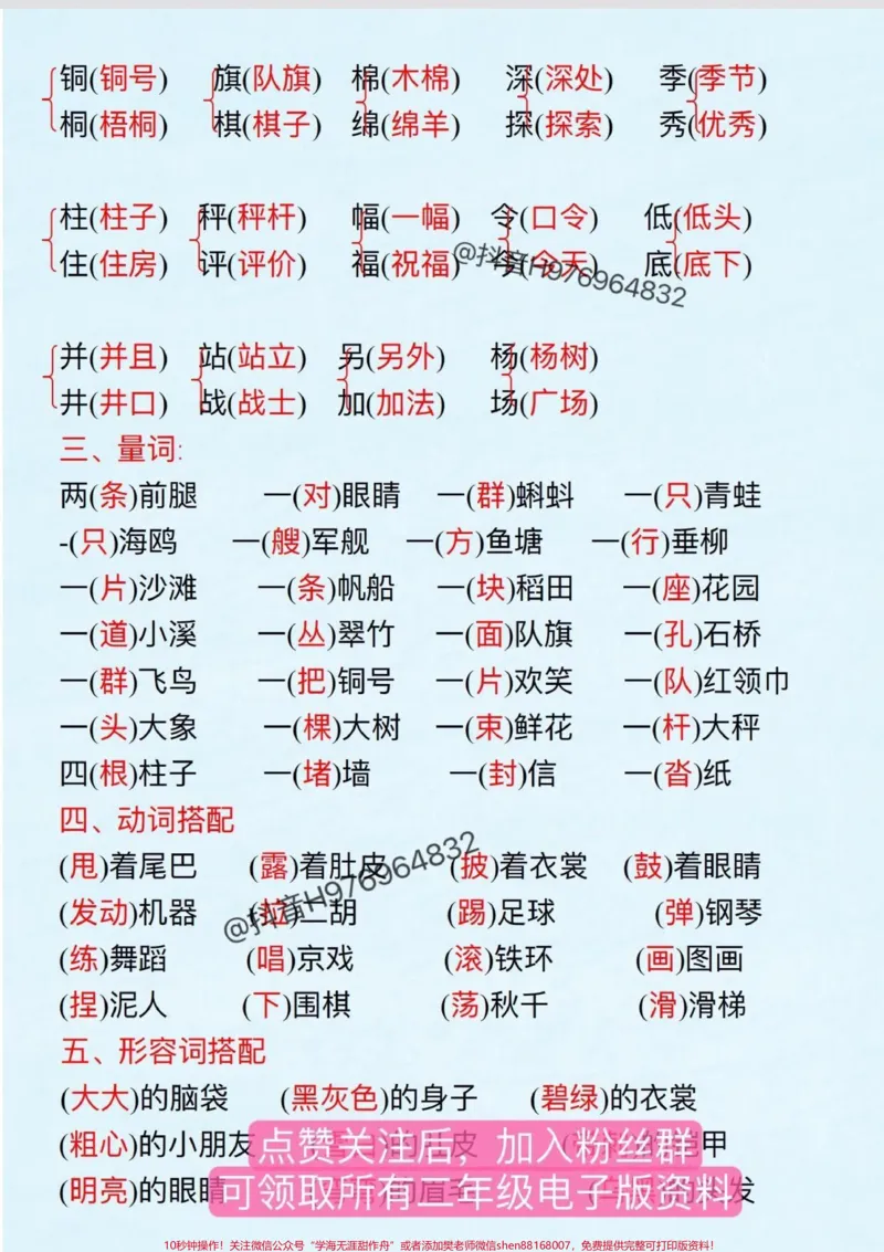 《二年级语文上册期中复习重点汇总。可作为期中考前后查漏补缺,快打印出来给孩子读一读吧#二年级#二年级上册语文#家长收藏孩子受益#期中考前复习#二年级语文》第3页预览