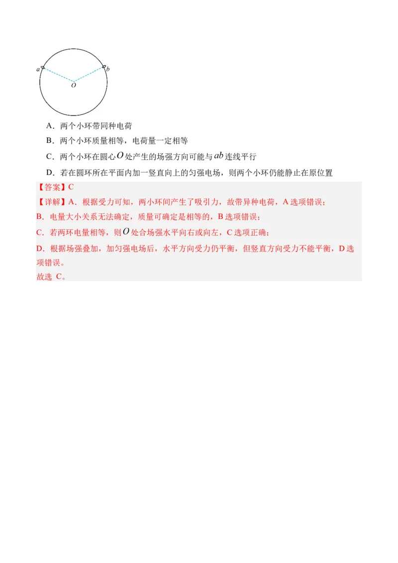 《专题22电场力的性质-（精讲）高考母题一题三练（教师版）_高考一二三轮复习_物理_2026年-物理高考专项复习_2026年高考物理复习高考母题一题三练-G433_资料》第6页预览