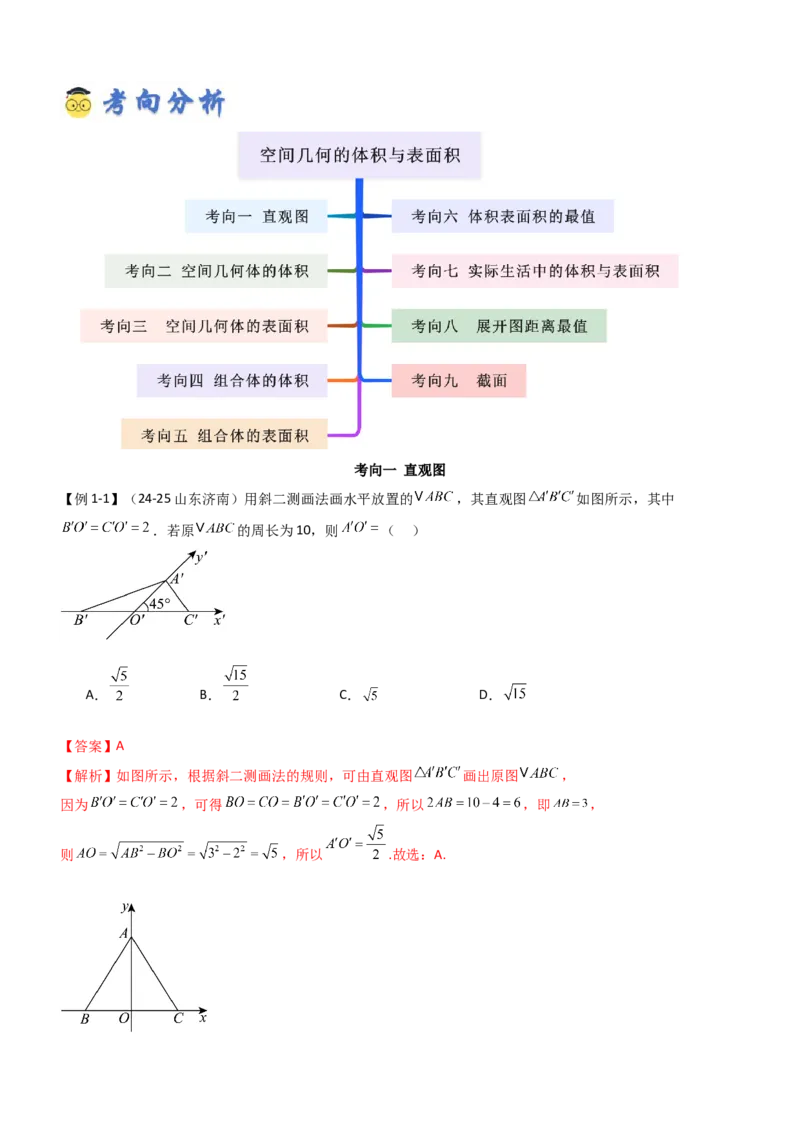 《6.1空间几何的体积与表面积（精讲）（教师版）_高考一二三轮复习_数学_2026年_2026年高考数学一轮复习一隅三反（新高考新题型）-G88_资料_2026版》第4页预览